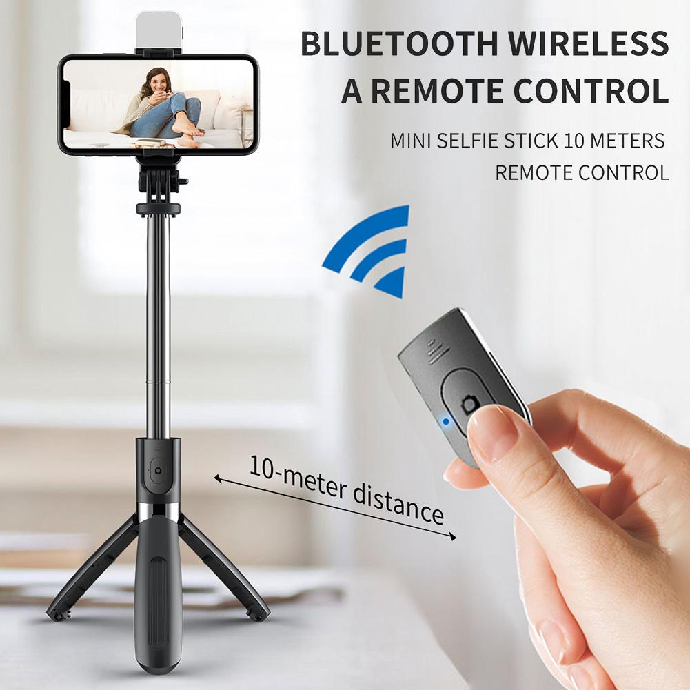 Bluetooth Trådlös Selfie Pinne med Timer & Fill Light