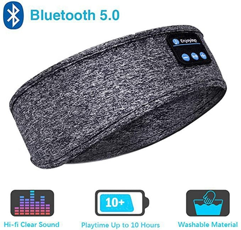 VIP - Trådlös bluetooth 5.0 hörlurar - Sovmask - Sport Pannband - Öronskydd - Resehörlurar