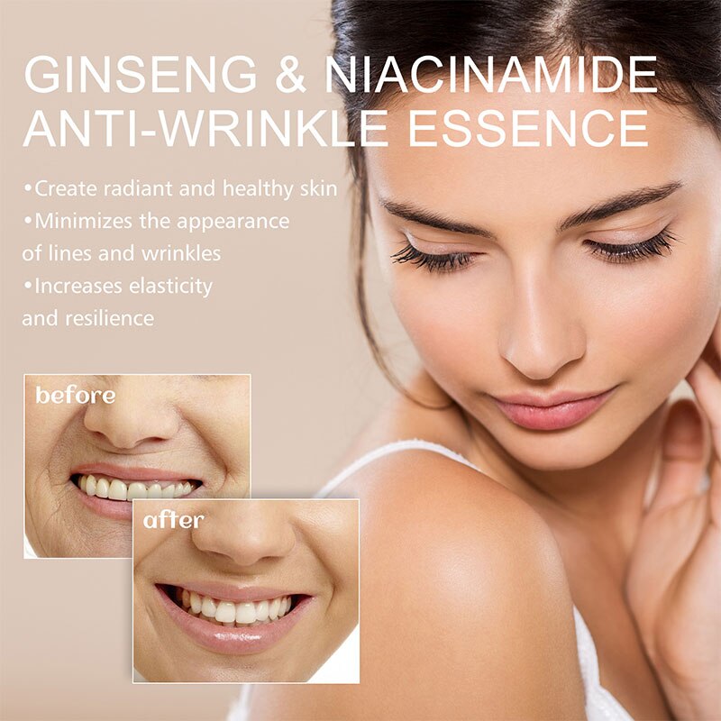 100ml Facial Ginseng Essence Moisturizing Anti-wrinkle Antifading Polypeptide Face Serum Brightening Niacinamide Skin Care